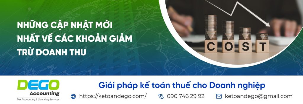 Những cập nhật mới nhất về các khoản giảm trừ doanh thu