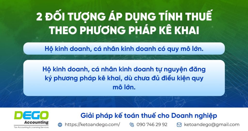 Hướng dẫn cách tính thuế hộ kinh doanh cá thể theo phương pháp kê khai