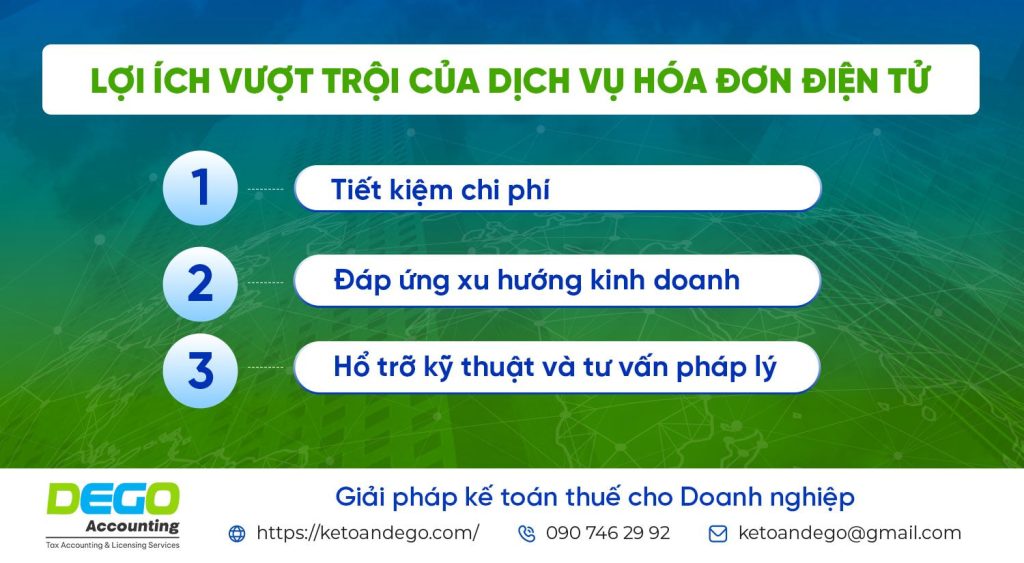 Lợi ích vượt trội của dịch vụ hóa đơn điện tử