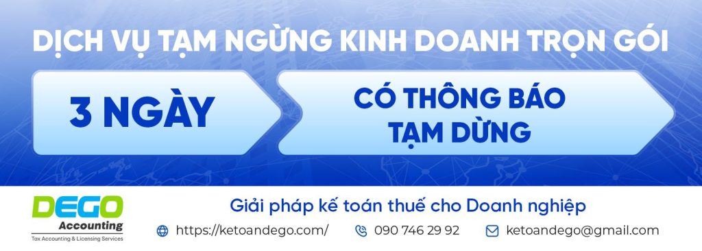 Dịch vụ tạm ngừng kinh doanh trọn gói: Tiết kiệm chi phí, nhanh chóng