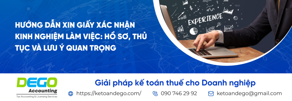 giấy xác nhận kinh nghiệm làm việc