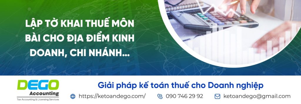 Hướng dẫn lập tờ khai thuế môn bài cho địa điểm kinh doanh, chi nhánh