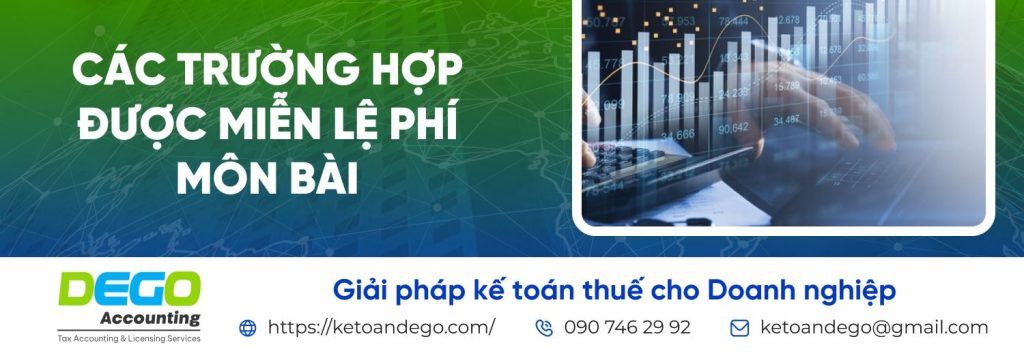 Quy định trường hợp miễn thuế môn bài, lệ phí môn bài
