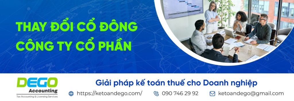Thủ tục hồ sơ thay đổi cổ đông công ty cổ phần