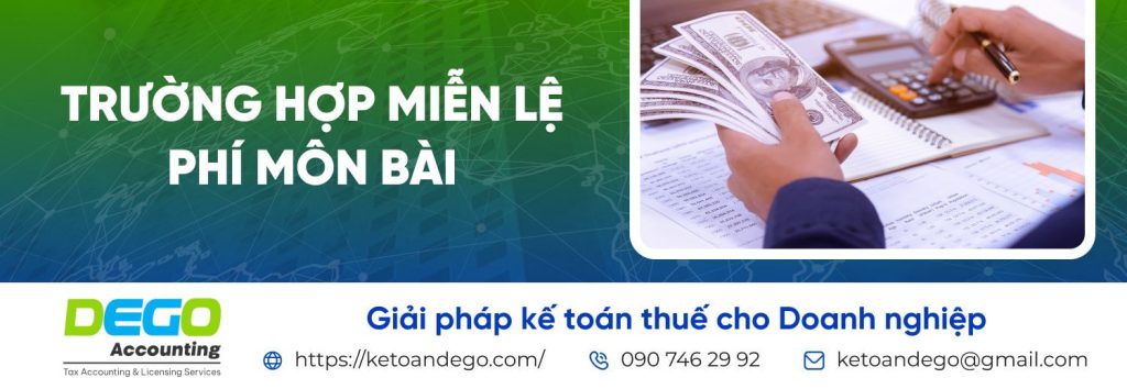 Trường hợp miễn thuế thu nhập doanh nghiệp và lệ phí môn bài