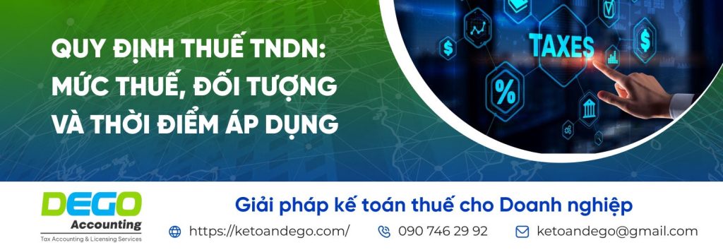 quy định thuế TNDN